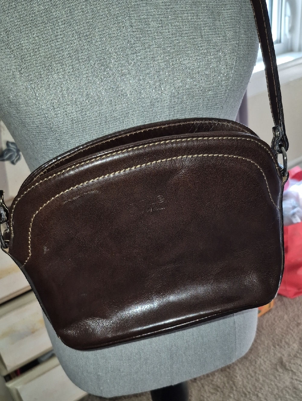 Pelle Pelle Dark Brown Leather Small Crossbody Bag